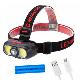 Потужний налобний ліхтар KX-302, LED+2COB, АКБ 18650, ЗУ Type C