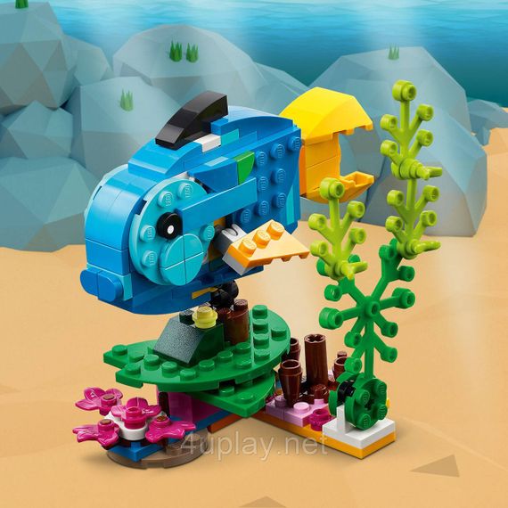 Конструктор LEGO Creator 3-в-1 Экзотический попугай (Exotic Parrot) - Попугай, Рыбка и Лягушка | Зображення 4