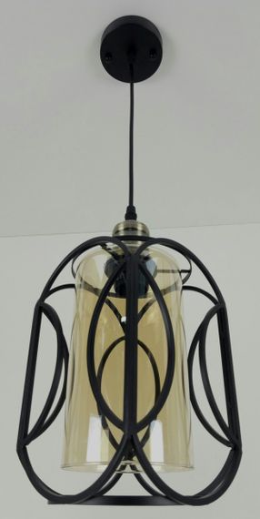 Люстра підвісна LOFT на 1 лампочку 25062 Чорний 35-100х15х15 см.