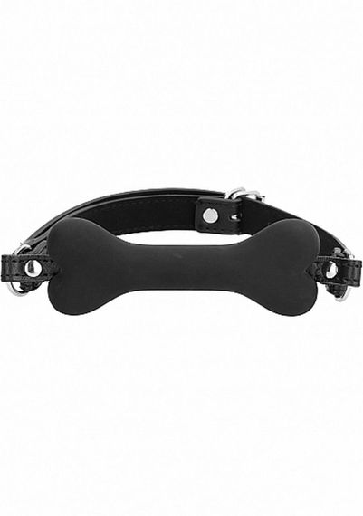 Кляп Ouch! Puppy Play Bone Gag, силиконовый, чёрный Sex Aura | Зображення 2