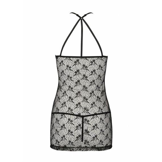 Полупрозрачная сорочка Passion AZALIA CHEMISE S/M, black | Зображення 5