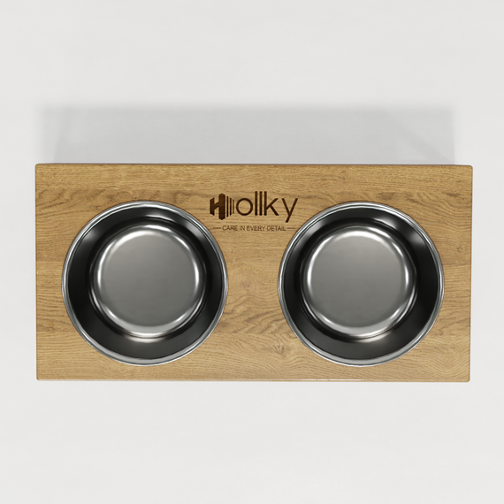 Миски на подставке для средних собак и больших котов Hollky Base M (2 × 0,95 л) BM-422110-GLNT | Зображення 6