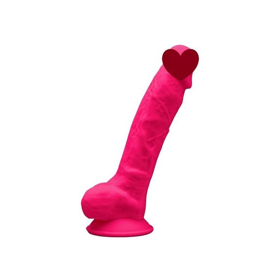 Фалоімітатор SilexD Johnny Pink (MODEL 1 size 7in), двошаровий, силікон + Silexpan, діаметр 3,8см Sex Aura