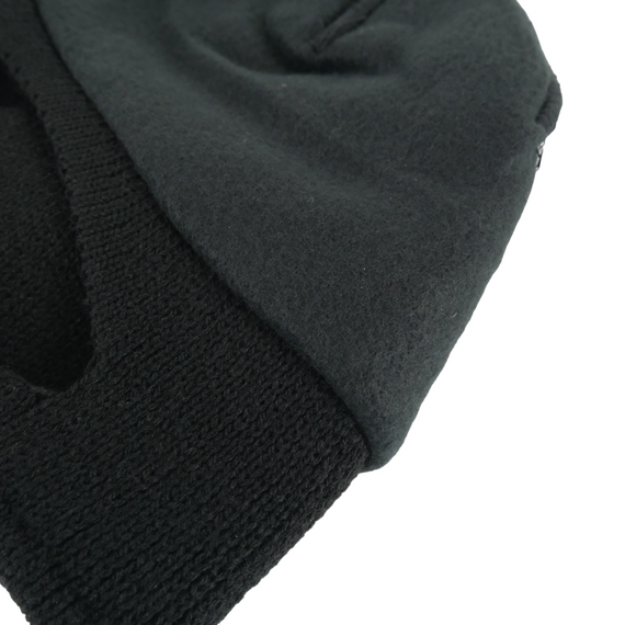 Шапка-балаклава вязаная на флисе черный | Зображення 8