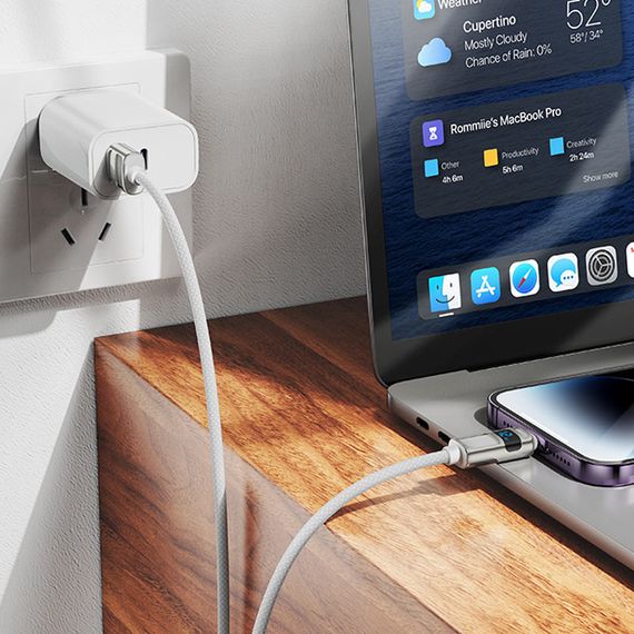 Дата кабель Hoco U137 Line with display USB to Lightning 2.4A/12W (1.2m) | Зображення 3