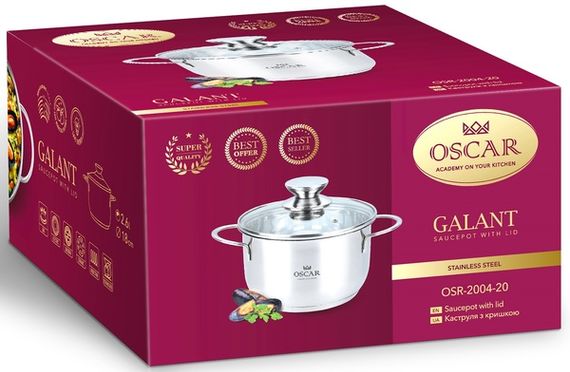 Каструля Oscar Galant (3.4 л) 20 см | Зображення 5