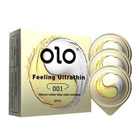 Презервативи OLO Ice Fire (3 штуки)  Універсальний. Жовтий 7000-1