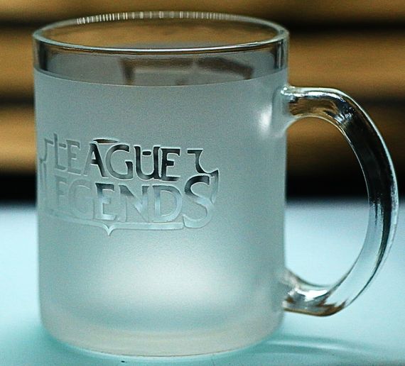 Стеклянная чашка 320 мл League of Legends с гравировкой подарок для фаната LOL игровая кружка Лига Легенд | Зображення 5