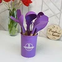 Набор кухонных принадлежностей силиконовый  Kitchen Set RB-2239 фиолетовый (12 предметов)