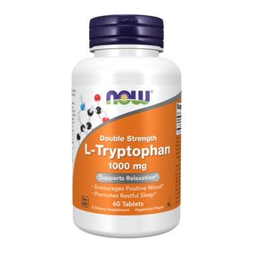 L-триптофан Now Foods L-Tryptophan Double Strength 1000mg - 60 tabs