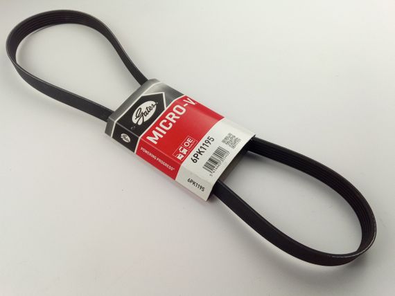 Ремінь генератора струмковий RENAULT 1.5 dCi, GATES (6PK1195) (117208309R) | Зображення 2