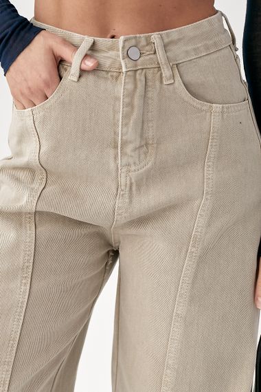 Котонові штани багі - бежевий цвет, L (є розміри) | Зображення 3