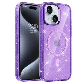 Чехол TPU Eclipse Sparkle (MagFit) для Apple iPhone 14 / 13 (6.1") Purple