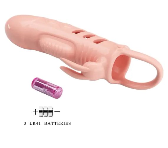 Удлиняющая насадка с вибростимуляцией ( на 2,5 см ) PRETTY LOVE - PENIS SLEEVE Sloane, BI-026243 Sex Aura | Зображення 6
