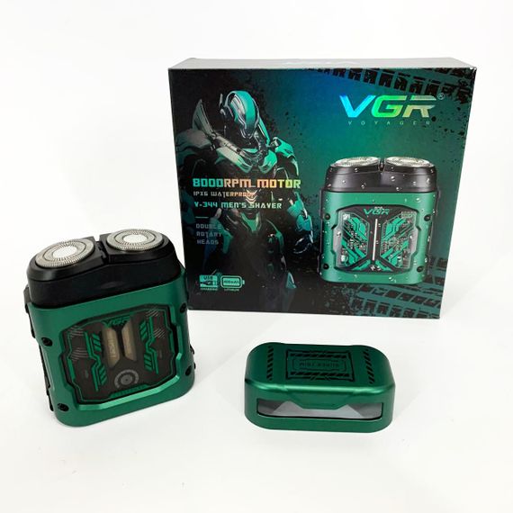 Бритва для сухого гоління VGR V-344, Електробритва для густої бороди, Бритви акумуляторні QY-67
