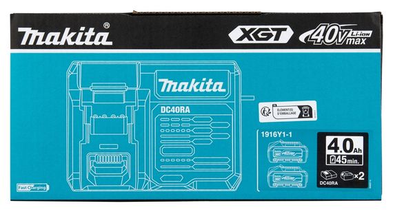 Набір акумуляторів BL4040F (2 шт) та зарядний пристрій для продукції Makita XGT 40 В (1916Y1-1) | Зображення 2