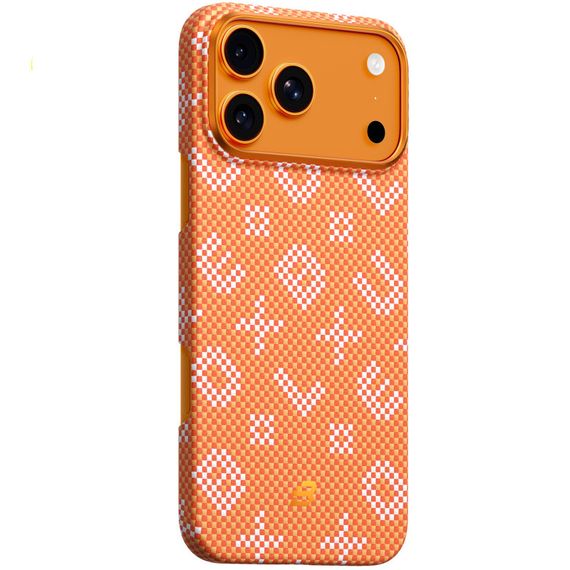 TPU+PC чохол Blueo Gilded Tactile Woven with MagSafe для Apple iPhone 17 Pro (6.3") Orange