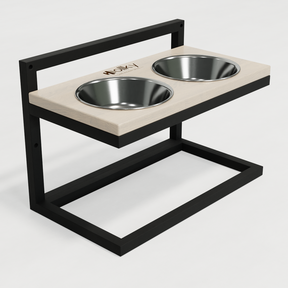 Миски на регульованій підставці для середніх собак Hollky Flex M (2 × 0.85 л) FM-422530-BLWH | Зображення 2