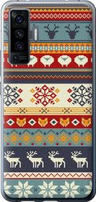 Чехол на Vivo X50 Рождественский орнамент "3303u-1955-17620"