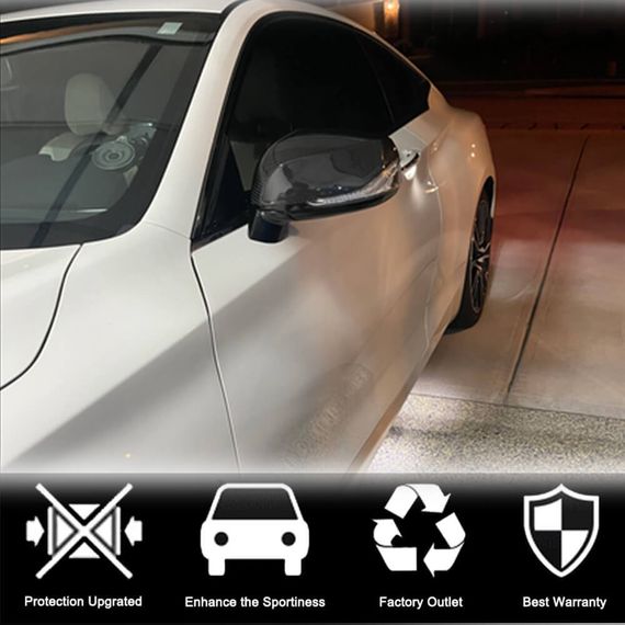 Накладки на Зеркала V1 (Карбон) для Infiniti Q50/Q60 2013-2024 гг | Зображення 1