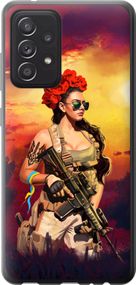 Чехол на Samsung Galaxy A52s 5G A528B Украинка с оружием "5316u-2583-17620"