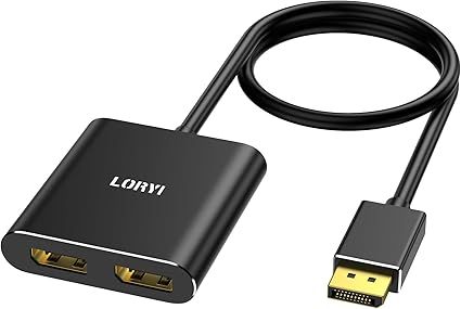 Разветвитель DisplayPort на два DisplayPort, концентратор DisplayPort MST 4K60 Гц, 1-в-2-выходной DisplayPort для двух мониторов