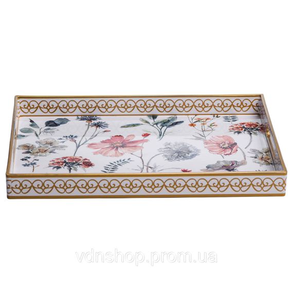 Набір прямокутних підносів для подачі їжі 2 (шт) 40×30×4 (см) гарні декоративні таці для кухні, у ліжко, на стіл HP-HK-19 | Зображення 3