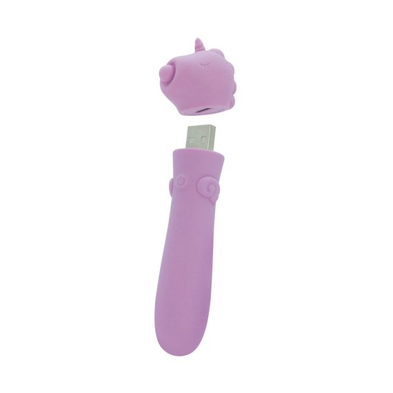 Вібратор-єдиноріжка Unihorn USB Bullet – Karma Lilac, віброкуля, USB-зарядка, 10 режимів | Зображення 1