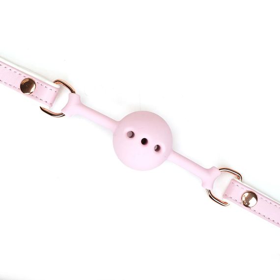 Кляп Liebe Seele White & Pink Fairy Goat Leather Ball Gag | Зображення 2