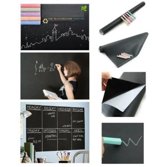 Самоклеюча плівка для малювання крейдою Black Board Sticker | Зображення 5