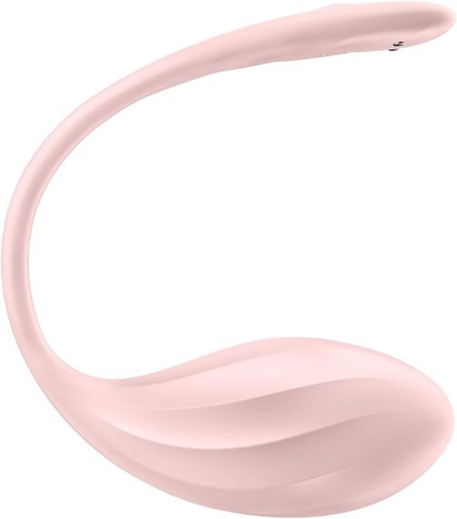 Смарт-віброяйце Satisfyer Ribbed Petal Connect App Rose, керування зі смартфона, пульт ДК | Зображення 2
