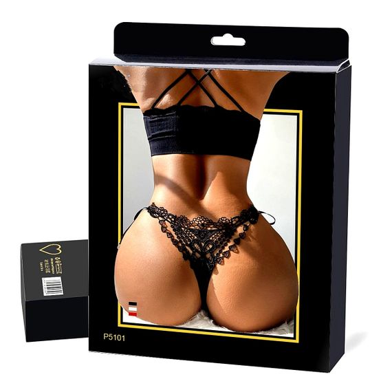 Трусики с гипюром сзади Star Night с бантиками по бокам, белые, S sexstyle | Зображення 3