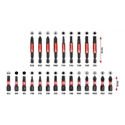 Набор бит Einhell бит и головок, 1/4&quot;, 28шт, кейс (108703) | Зображення 3