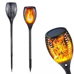 Ліхтар садовий світильник на сонячній батареї 80 см Solar flame | Зображення 1