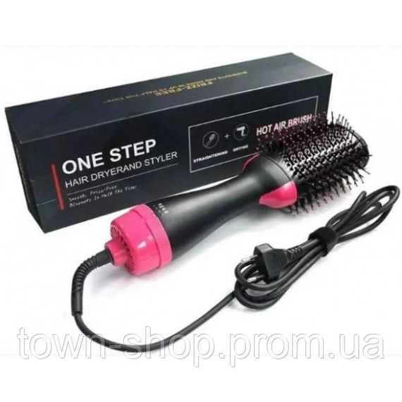 Фен Щетка расчёска 3в1 One step Hair Dryer 1000 Вт 3 режима выпрямитель для укладки волос стайлер с функцией | Зображення 5