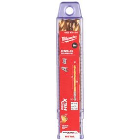 Сверло Milwaukee по металлу RedHEX HSS-G TiN, 10 мм (5шт) (4932478184)