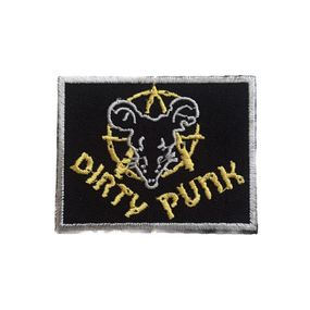 Нашивка на одежду (термо) Dirty Punk 75*60 мм Чорний