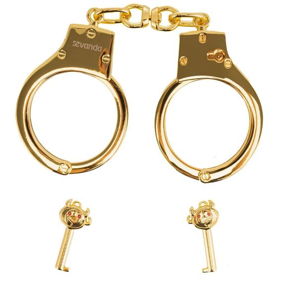 Наручники LOCKINK Sevanda Pretty-sub Handcuffs Золотистые One Size | Зображення 1
