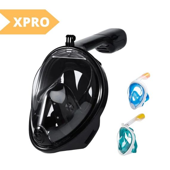 Маска для плавання снорклінга XPRO Good One W-65 чорна (MER-13324_516) | Зображення 1