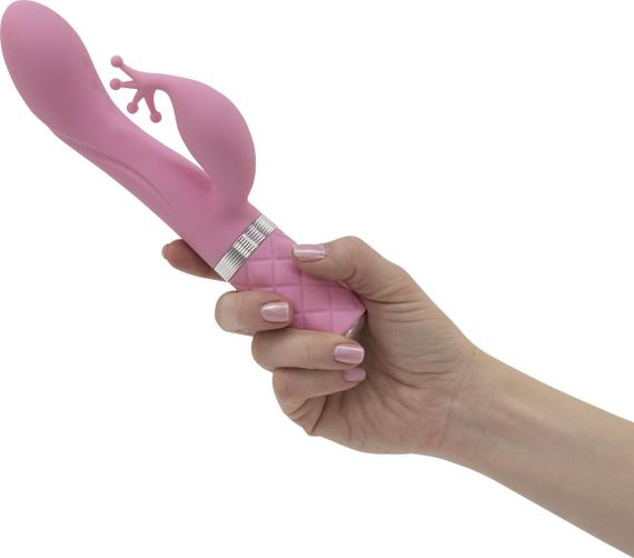 Розкішний вібратор-кролик Pillow Talk - Kinky з кристалом Сваровські, потужний, Pink | Зображення 2