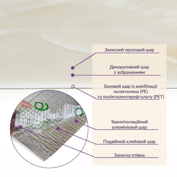 Самоклеюча стінова PET плитка у рулоні 600*3000*2mm SW-00001689 | Зображення 4