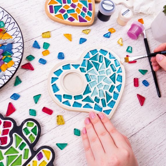 Детский набор для творчества хрустальная мозаика "Подсвечник-Сердце" MA1011 | Зображення 1