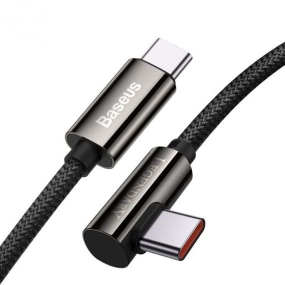 Дата кабель Baseus Legend Series Elbow Type-C to Type-C 100W (2m) (CATCS-A01) | Зображення 1