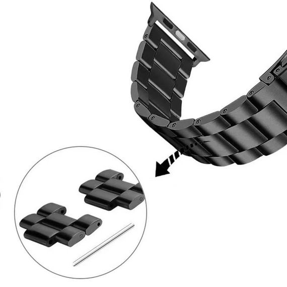 Ремешок Steel Elegance для Apple Watch 42(ser.1-3)/44/45/46/49mm Black | Зображення 5