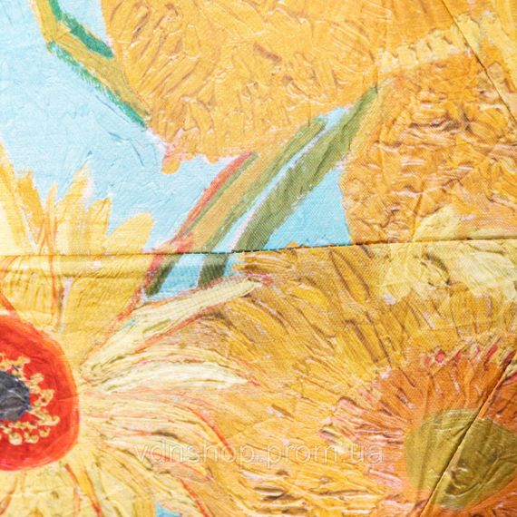 Зонт механический Ван Гога "Подсолнухи" прочный надежный из полиэстера диаметр 91 см HP-23-1M | Зображення 8