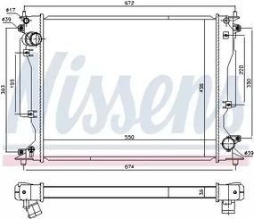Радіатор охолодження двигуна LEXUS IS, NISSENS (646904)