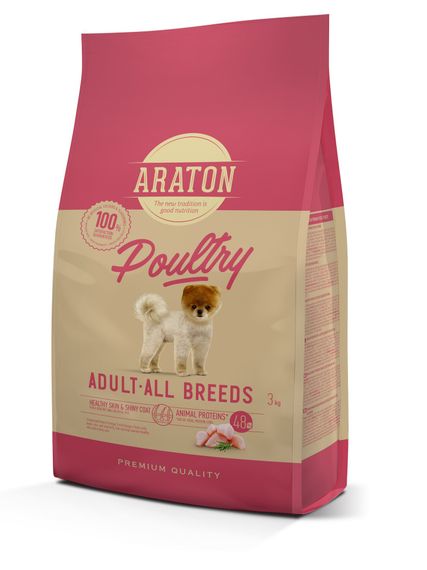 Корм ARATON POULTRY Adult All Breeds сухий для дорослих собак всіх порід 3 кг