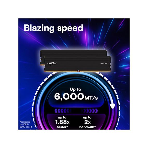 Модуль пам'яті для комп'ютера DDR5 64GB 5600 MHz Micron (CP64G56C46U5) | Зображення 1