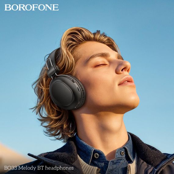 Беспроводные наушники BOROFONE BO33 Melody BT headphones Black | Зображення 4