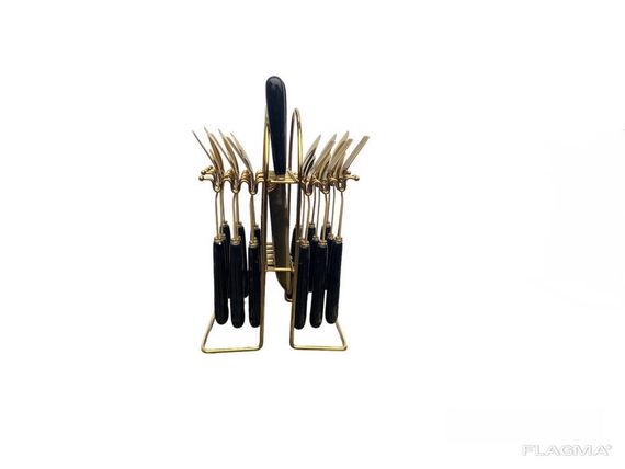 Набор столовых приборов Kitchen Premier Lux на 6 персон Black | Зображення 8